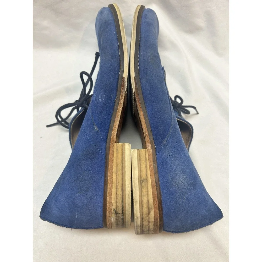 John Fluevog CBC Derby Men's Shoes Royal Blue Suede Size 12